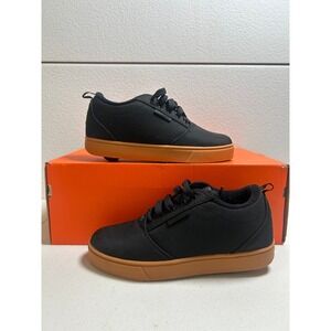 Heelys Kids Black Canvas Gum Sole Skate Shoes Sneakers 6y #2628